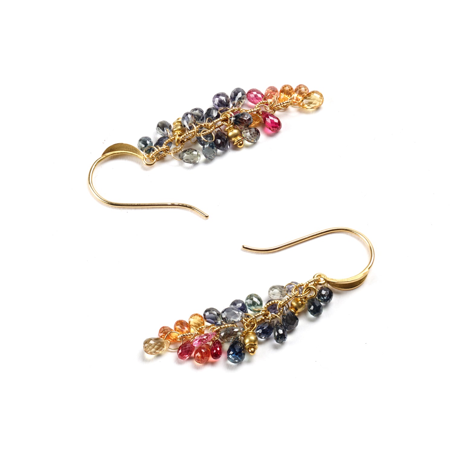 Autumn Sapphire Cluster Earrings