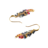 Autumn Sapphire Cluster Earrings