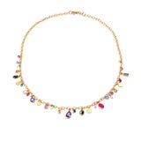 Sapphire & Freshwater Seed Pearl Necklace