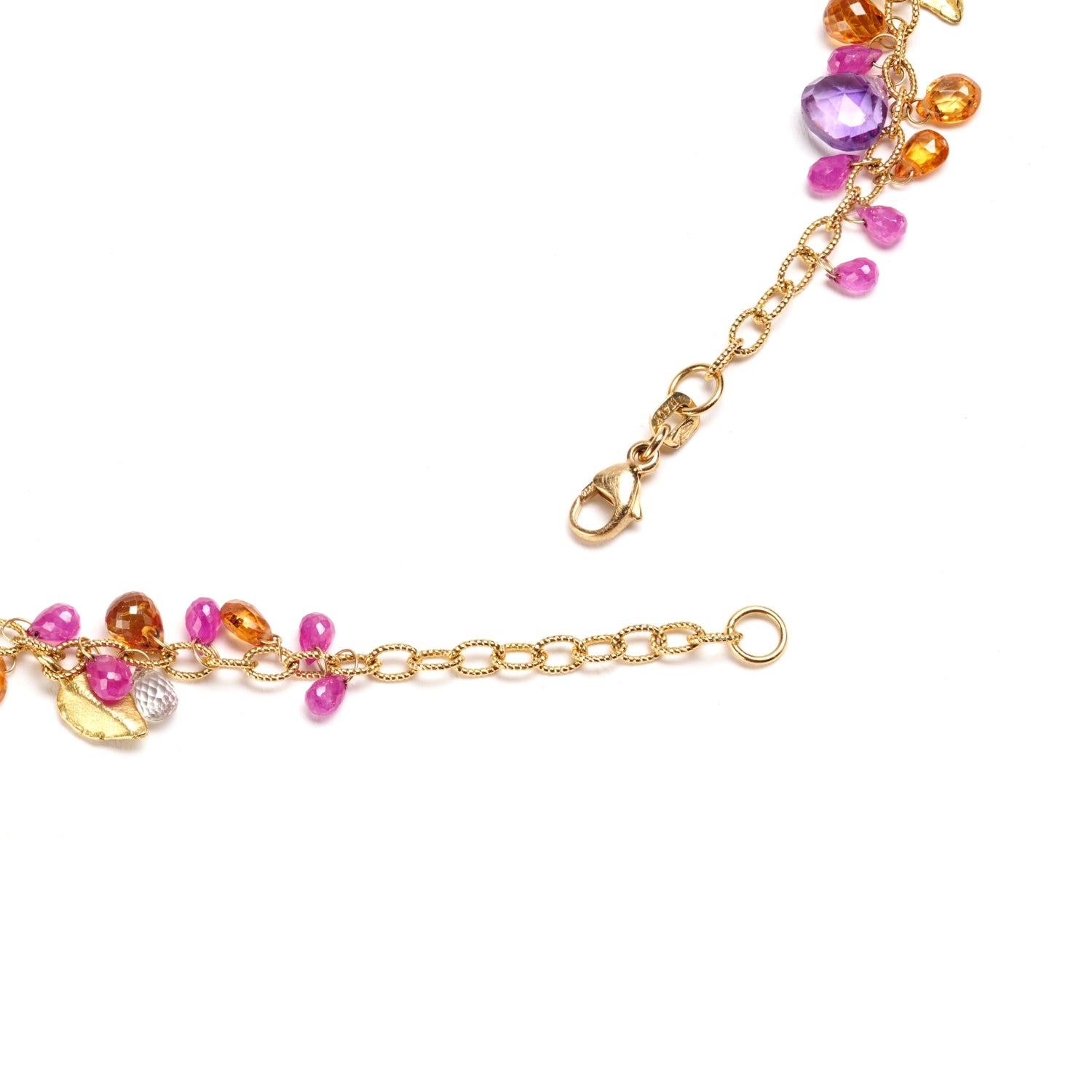Sapphire Briolette Cluster Necklace