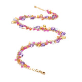 Sapphire Briolette Cluster Necklace