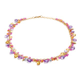 Sapphire Briolette Cluster Necklace