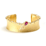 Ruby & Carved Glacier Cuff