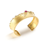 Ruby & Carved Glacier Cuff