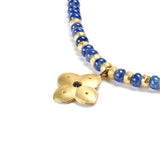 Sapphire & Dogwood Bead Necklace