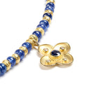 Sapphire & Dogwood Bead Necklace