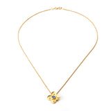 Gold Dogwood Pendant Necklace