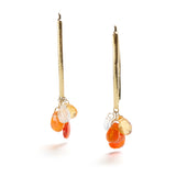 Fire Opal Briolette Drop Earrings