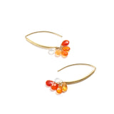 Fire Opal Briolette Drop Earrings