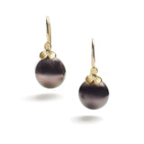 Tahitian Pearl Trillium Drop Earrings