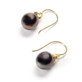Tahitian Pearl Trillium Drop Earrings
