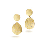 Golden Double Petal Earrings