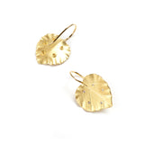 Violet Leaf Earrings with Diamonds