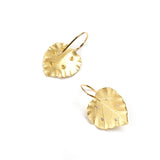Violet Leaf Earrings with Diamonds
