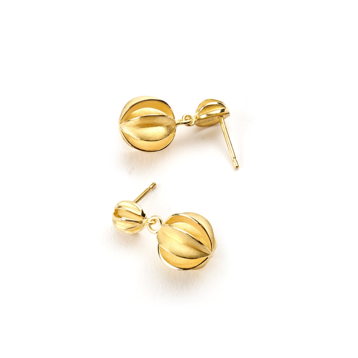 Leaf Ball Drop Earrings