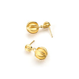 Leaf Ball Drop Earrings