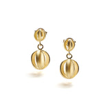 Leaf Ball Drop Earrings