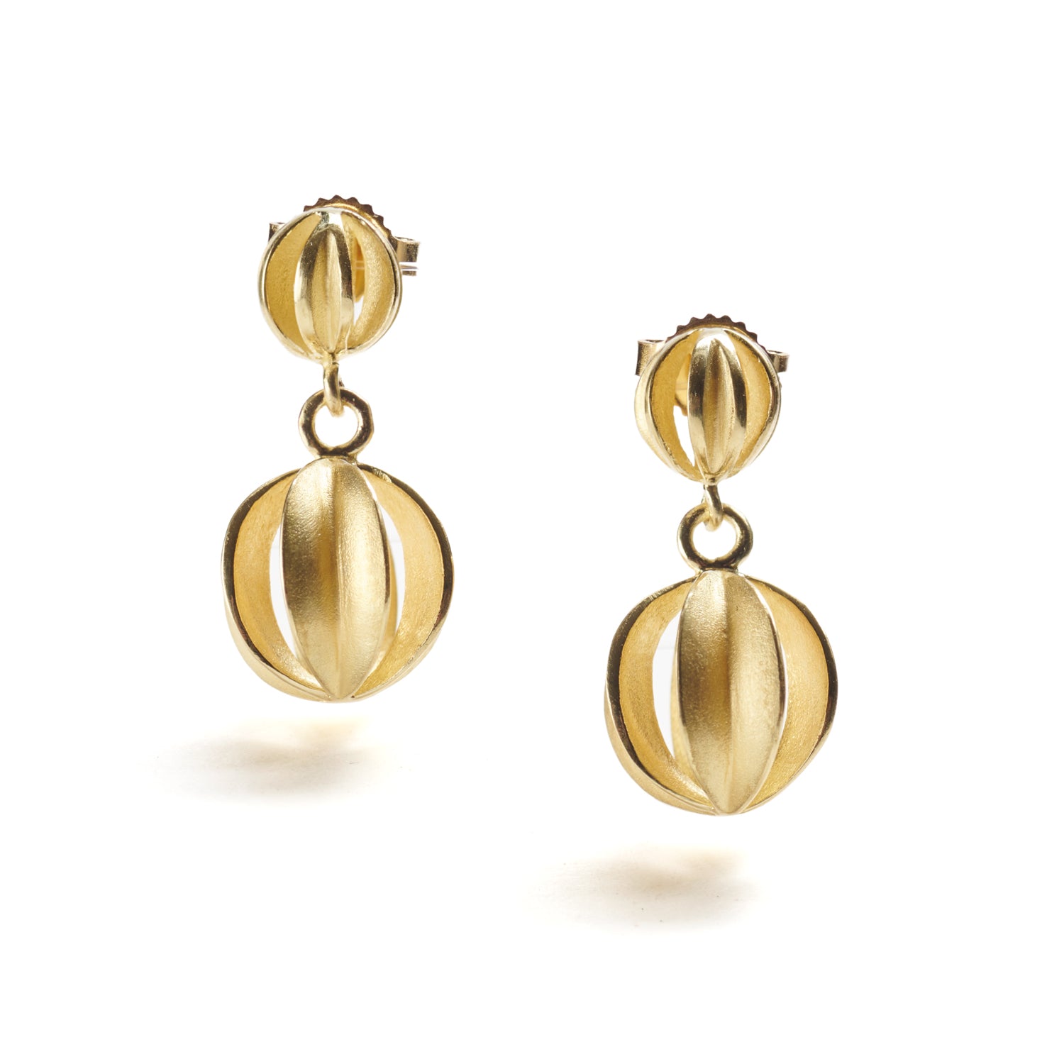 Leaf Ball Drop Earrings