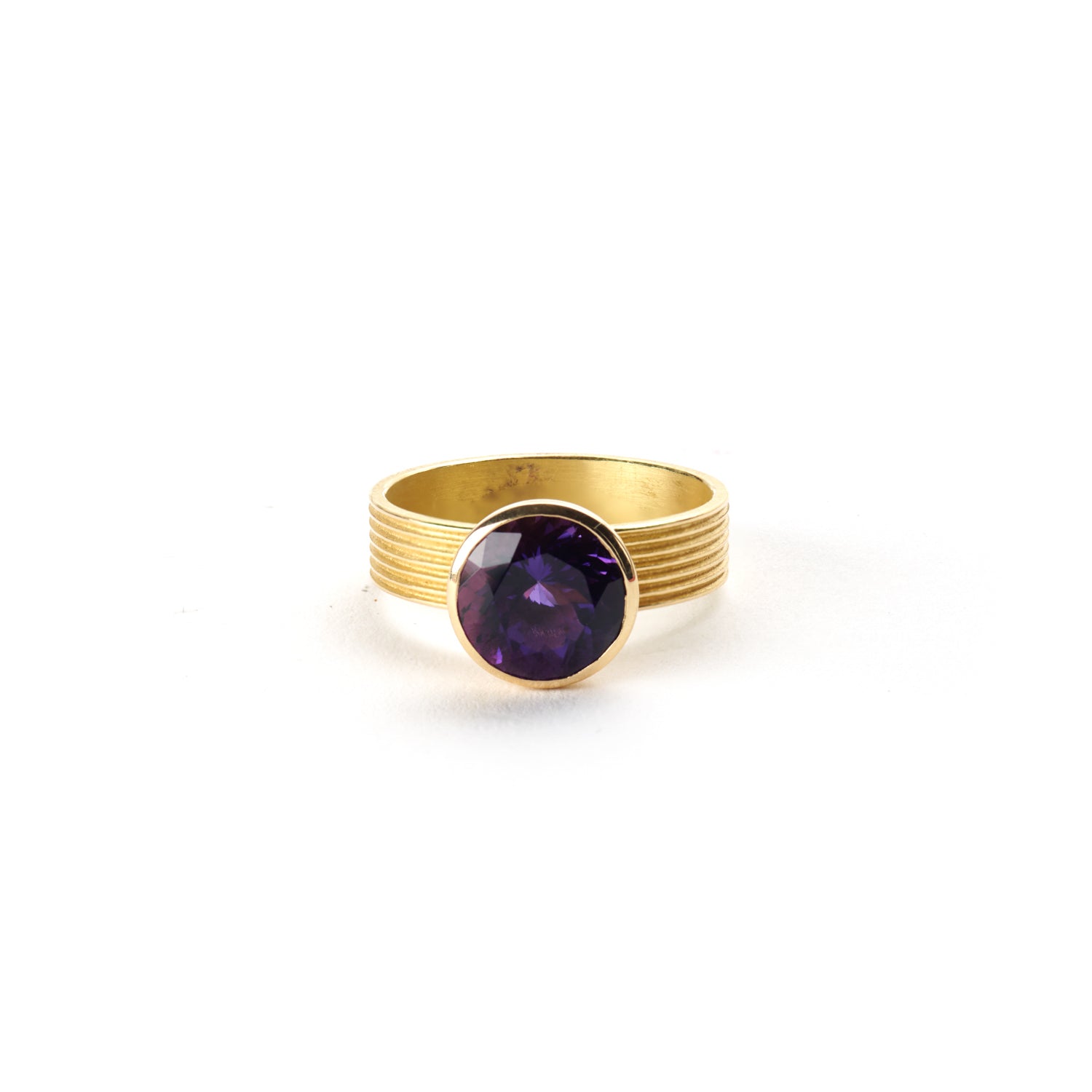 Amethyst Solitaire Ring