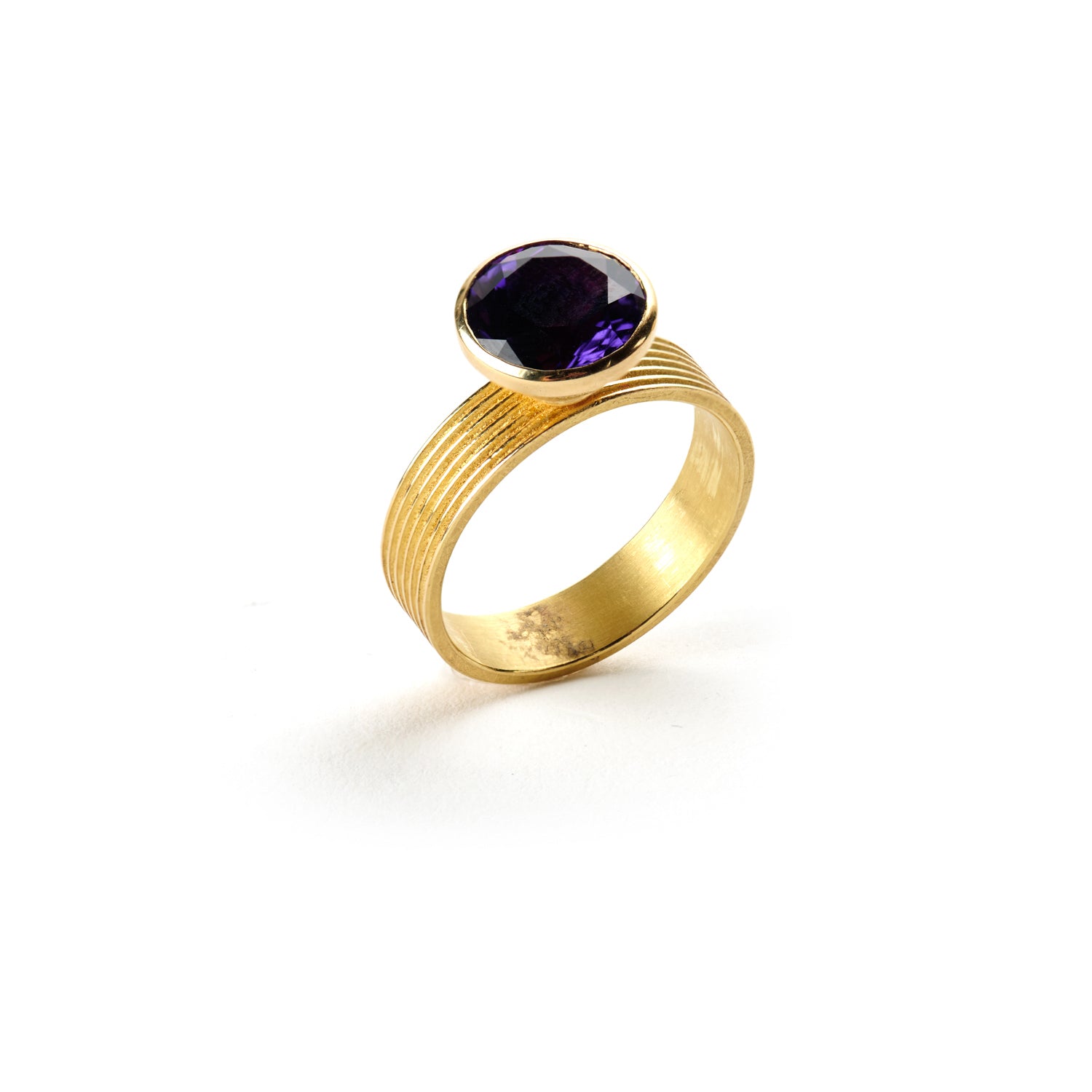 Amethyst Solitaire Ring