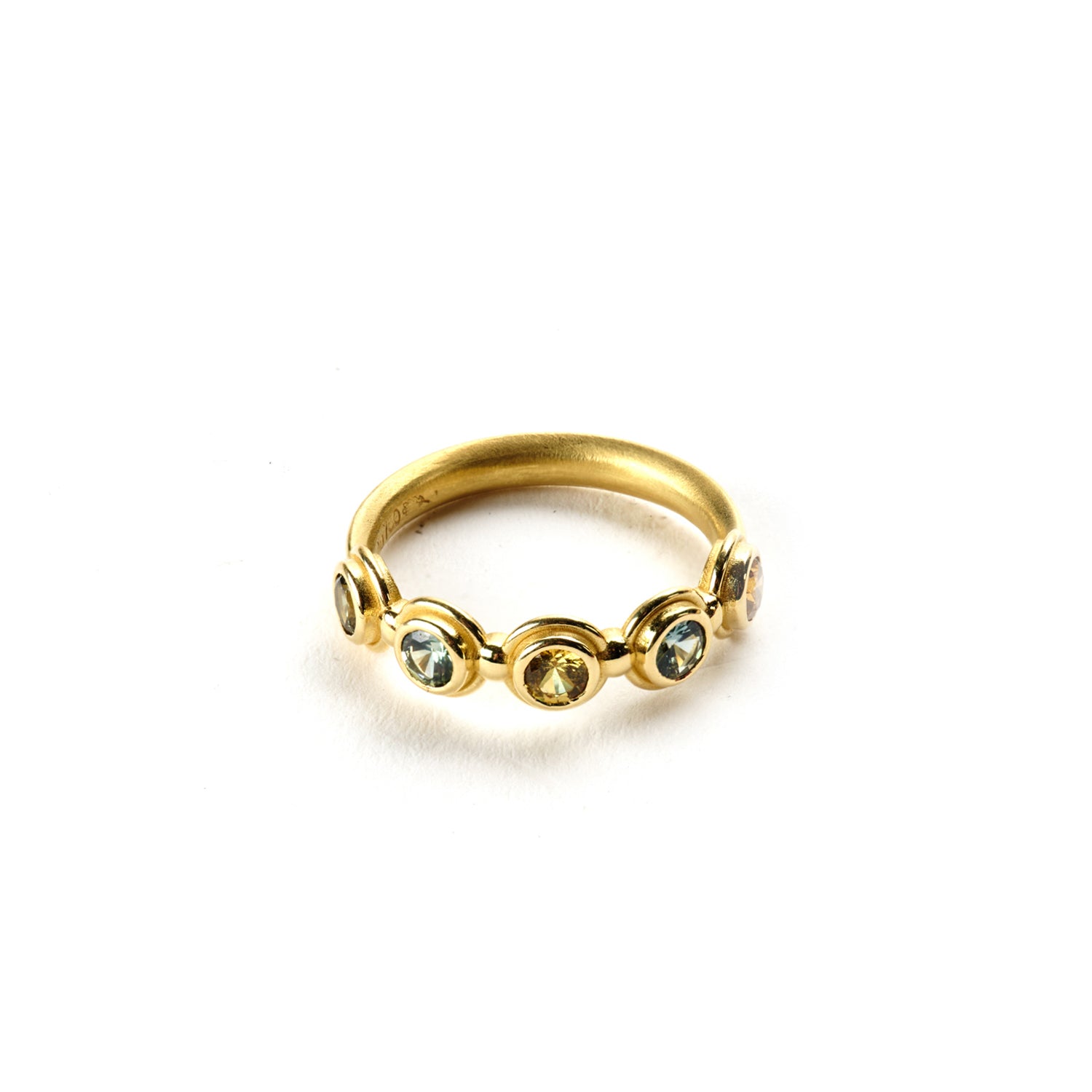 Mixed Sapphire & Brown Diamond Band