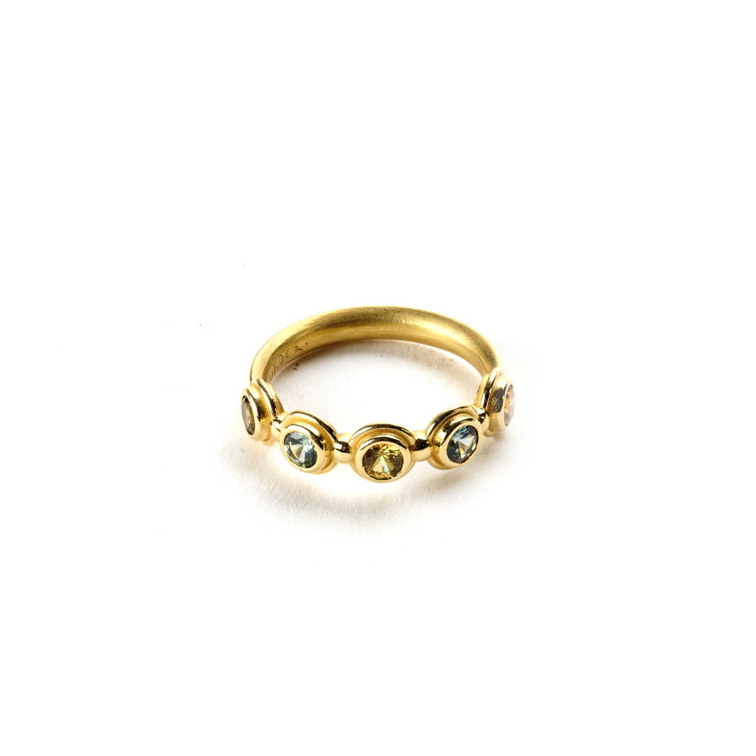 Mixed Sapphire & Brown Diamond Band