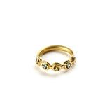 Mixed Sapphire & Brown Diamond Band