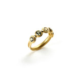 Mixed Sapphire & Brown Diamond Band