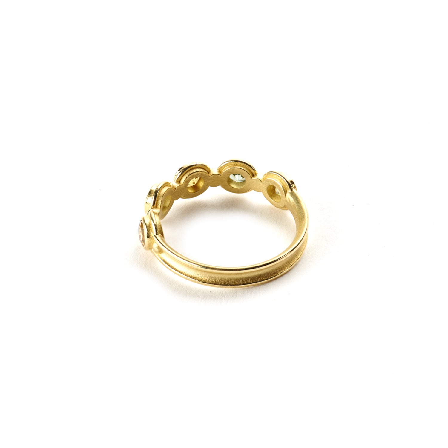 Mixed Sapphire & Brown Diamond Band