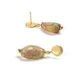 Opal & Gold Petal Earrings
