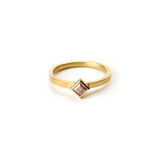 Square Brown Diamond Ring