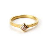 Square Brown Diamond Ring