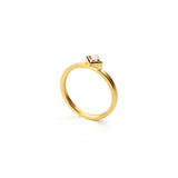Square Brown Diamond Ring