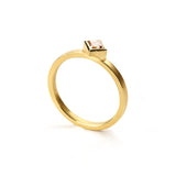 Square Brown Diamond Ring