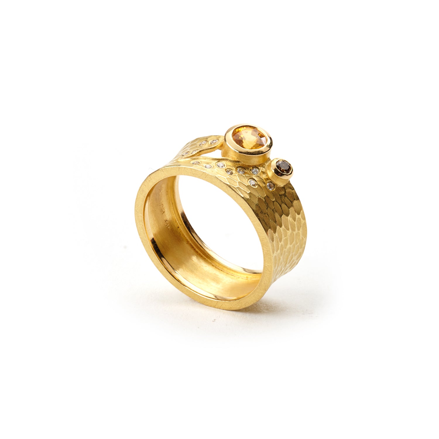Glacier Ring with Yellow Sapphire
