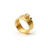 Glacier Ring with Yellow Sapphire