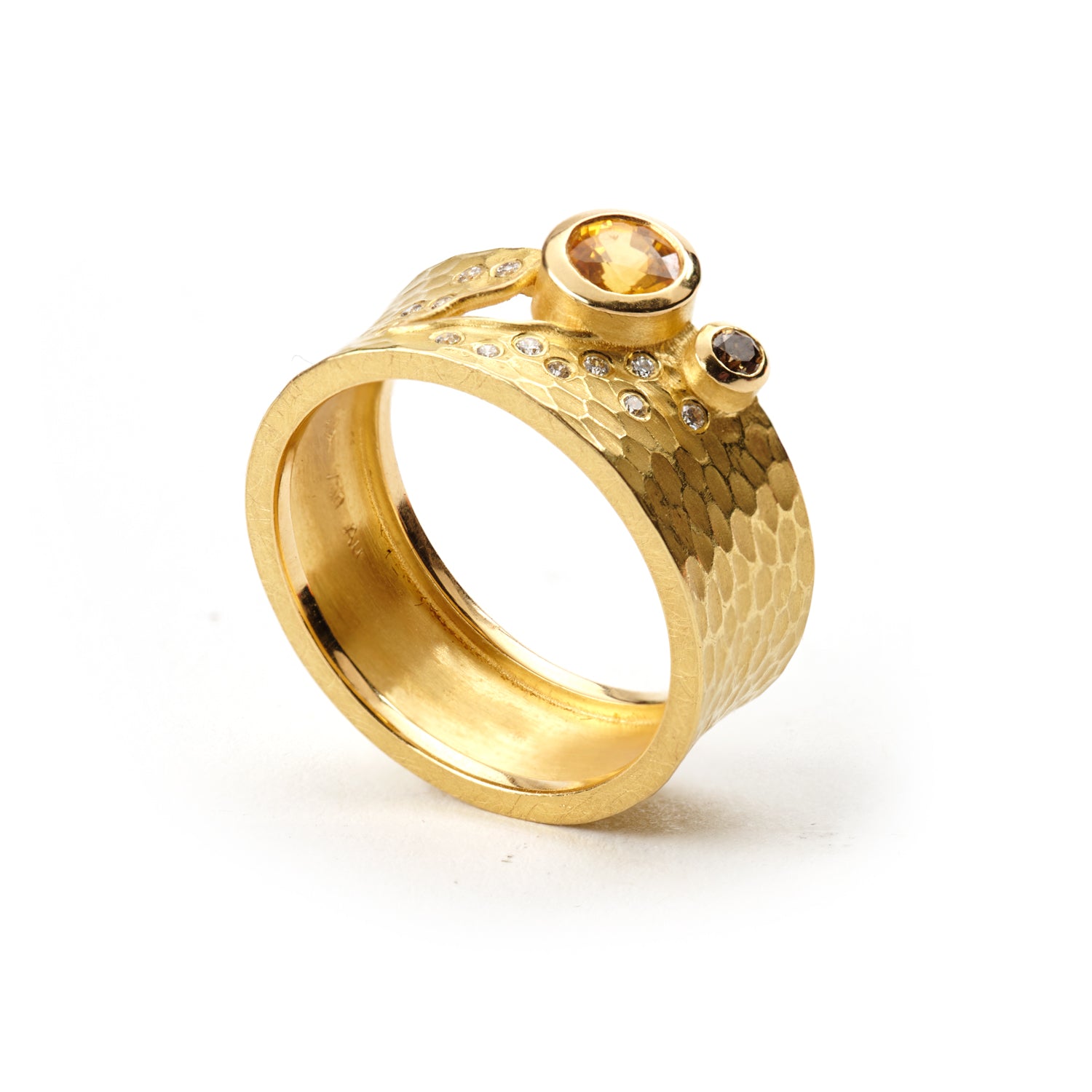 Glacier Ring with Yellow Sapphire