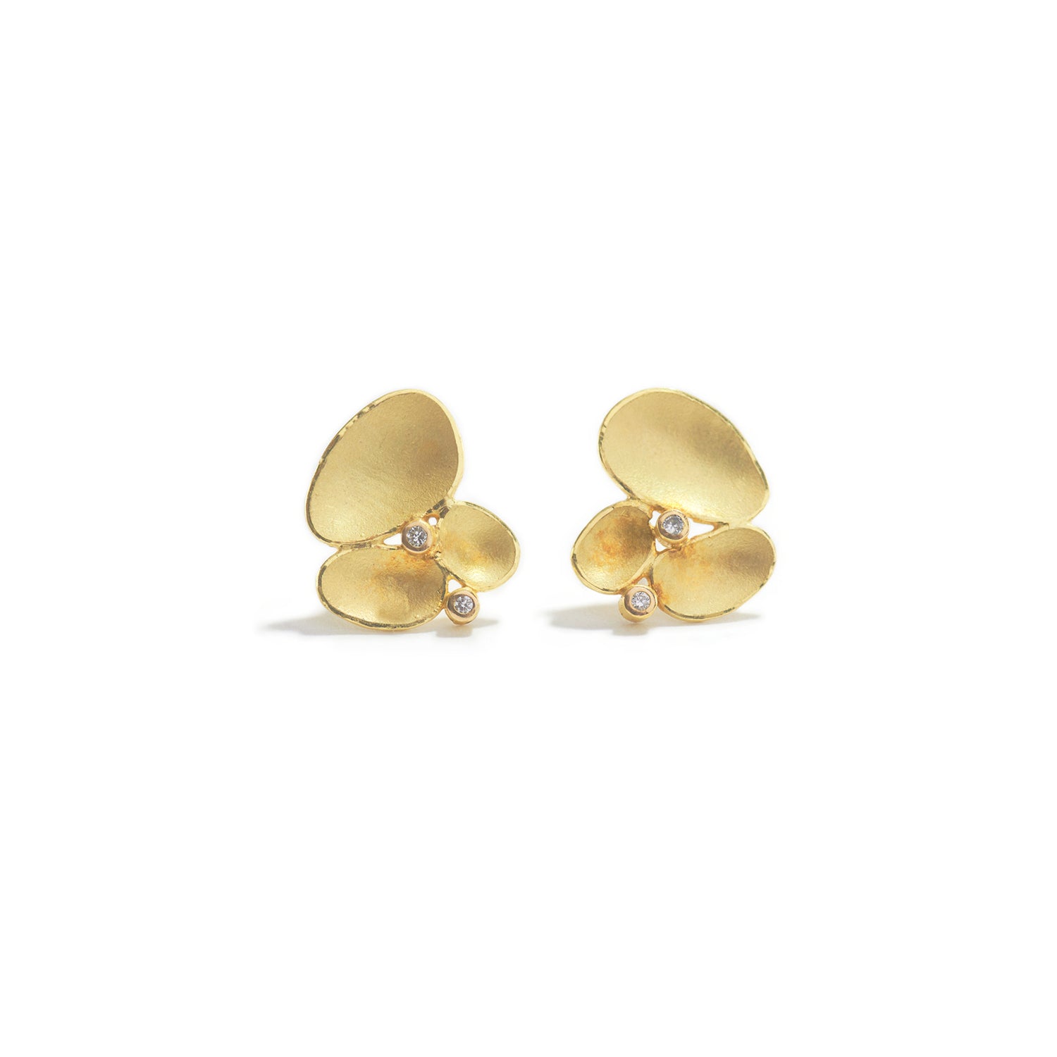 Golden Shell Cluster Earrings