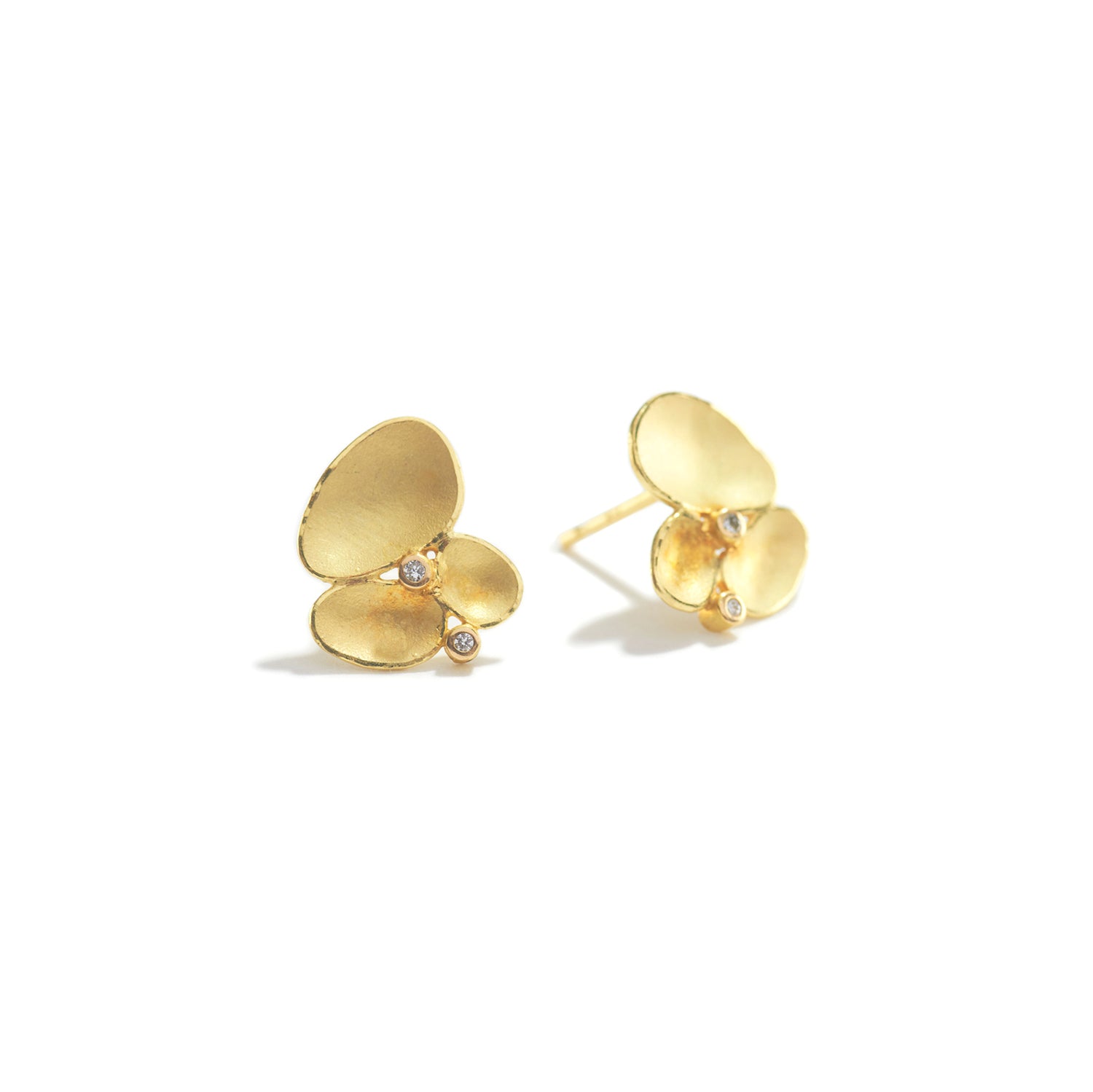 Golden Shell Cluster Earrings