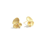 Golden Shell Cluster Earrings