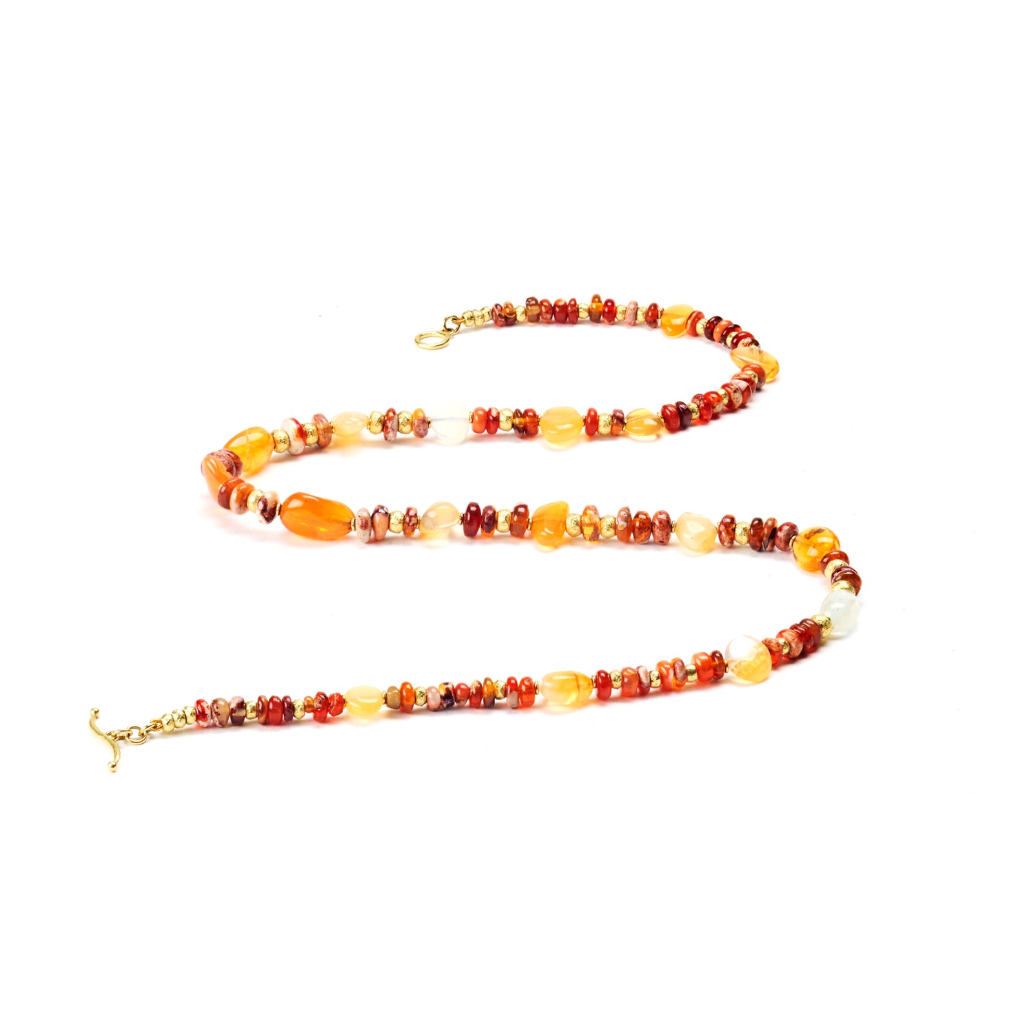 Chain of Mixed Fire Opals