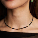 Chain of Black Diamond Beads