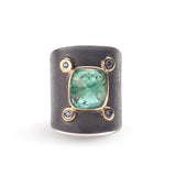 Pyramid Indicolite Tourmaline Ring