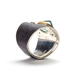 Sugarloaf Cut Blue-Green Tourmaline Ring