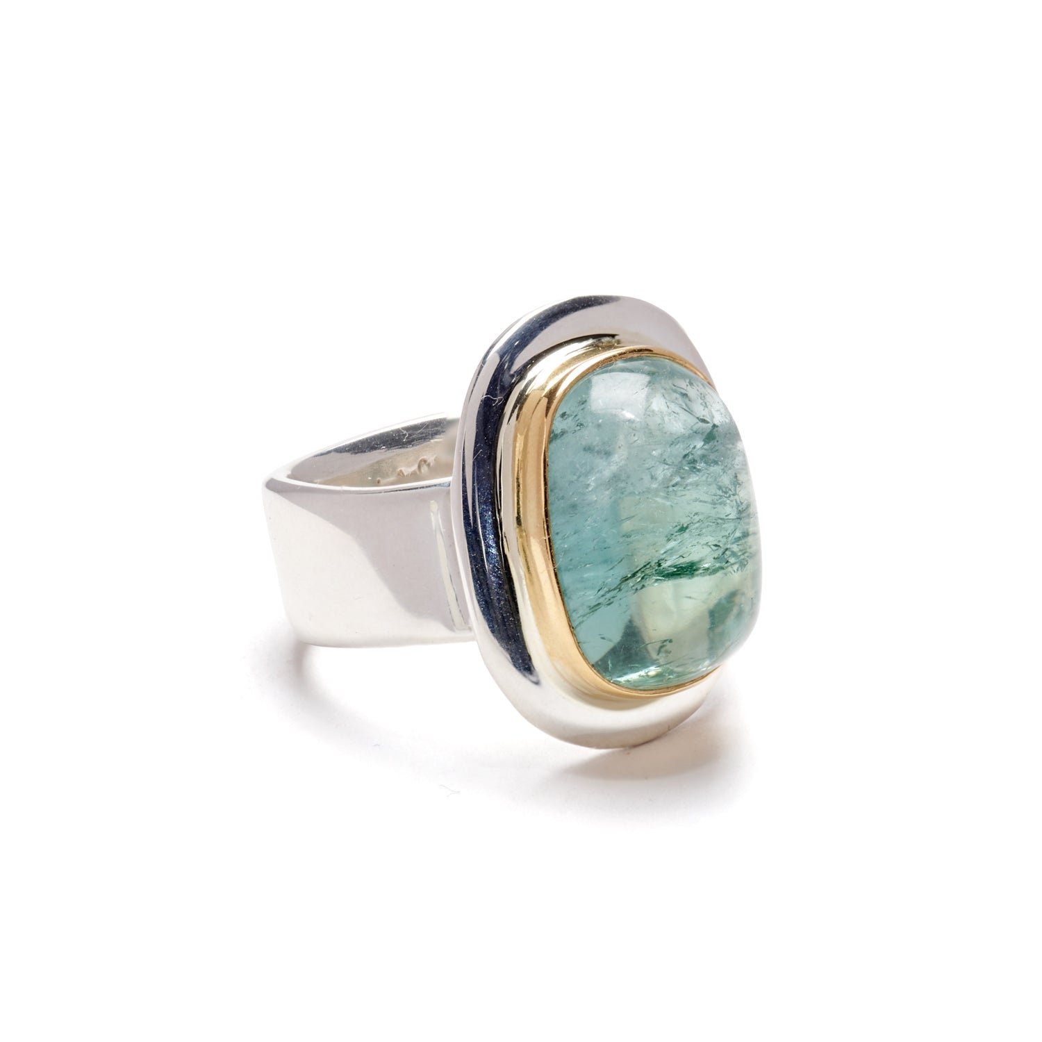 Chromatic Green Tourmaline Ring