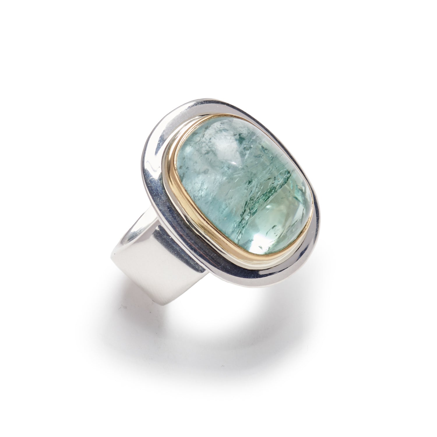 Chromatic Green Tourmaline Ring