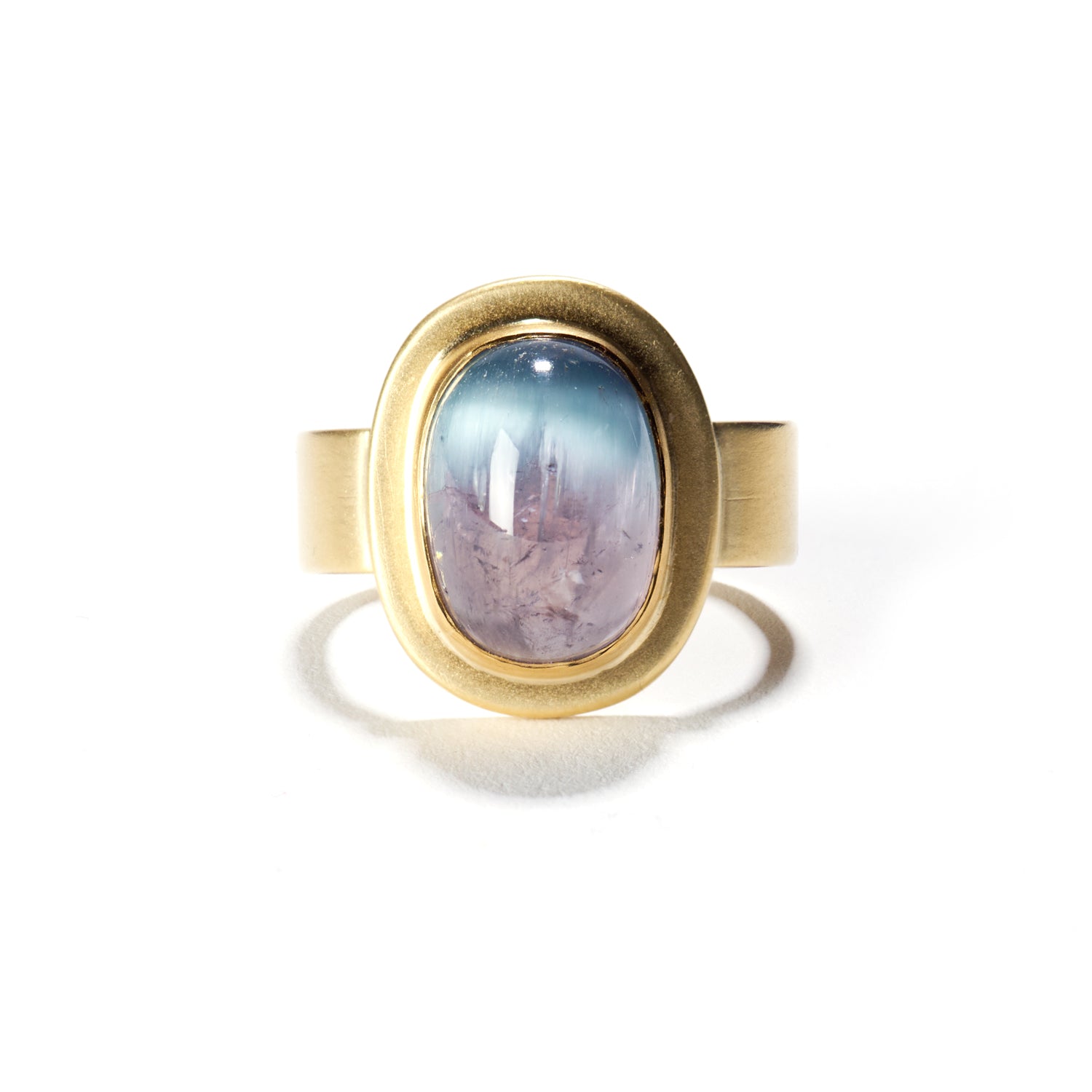 Chatoyant Bi-Colored Tourmaline Ring