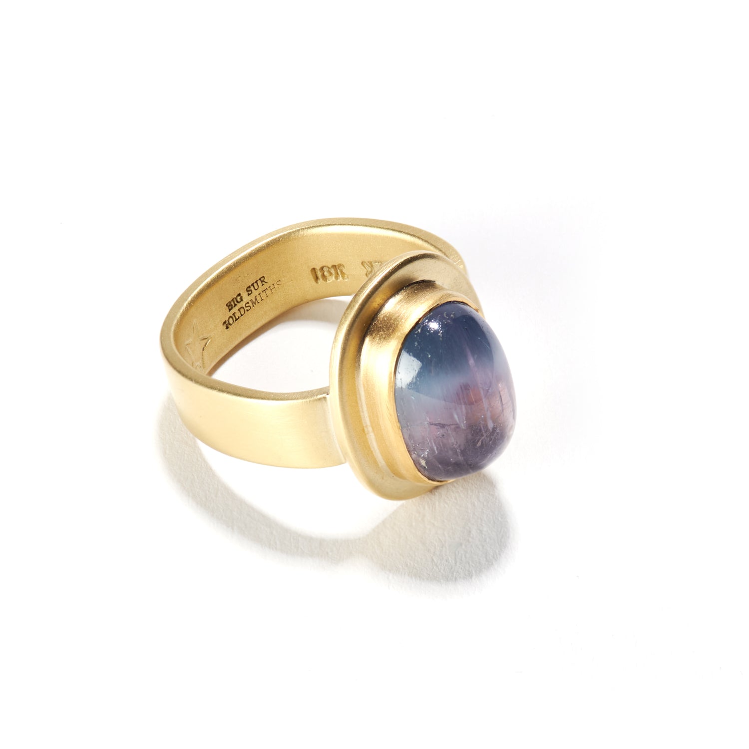Chatoyant Bi-Colored Tourmaline Ring