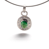 Platinum and Tsavorite Garnet Pendant