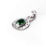 Platinum and Tsavorite Garnet Pendant